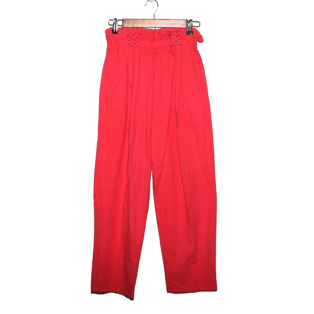 Vintage Erika & Co Paper Bag Waist crop Pants Size S